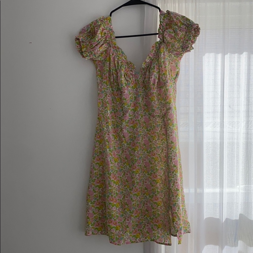 With Jean floral mini dress